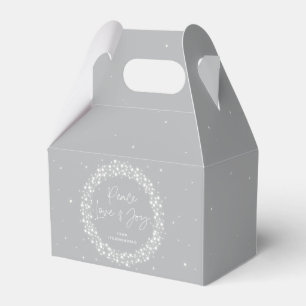 Gray Peace Liebe+Joy Christmas Sparkling Lights Geschenkschachtel