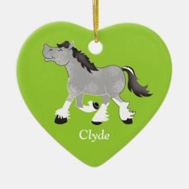 Gray Percheron Entwurf Pferdezucht Keramikornament