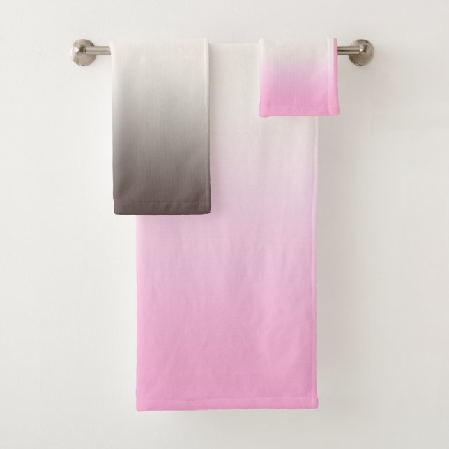Gray Pink Shadow Badhandtuch Set (Insitu)