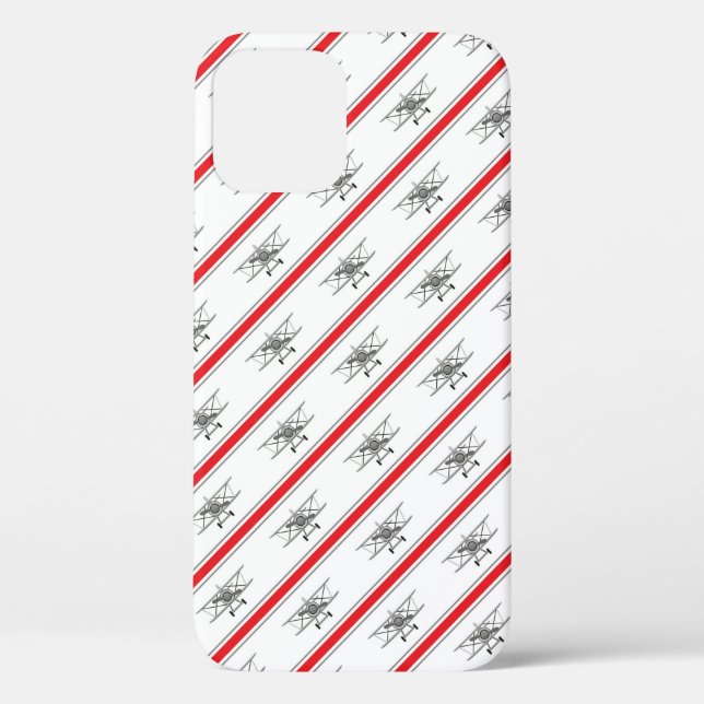 Gray Plane Red Lines Airplanes Pilot Case-Mate iPhone Hülle (Rückseite)