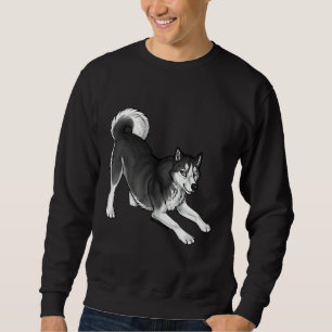 Gray Playing Husky Sweatshirt
