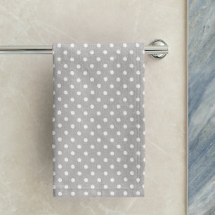 Gray Polka Dot Badhandtuch Set