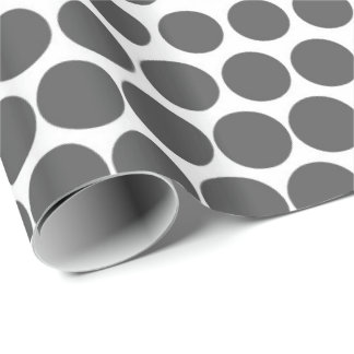 Gray Polka Dot Modern White Geschenkpapier