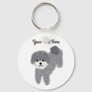 Gray Poodle #2 Schlüsselanhänger