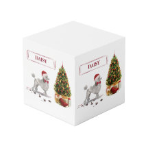 Gray Poodle Funny Christmas Dog mit Baum