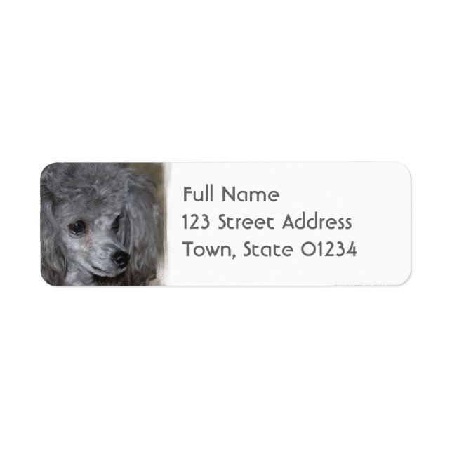 Gray Poodle Mailing Labels (Vorne)
