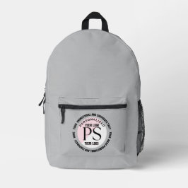 GRAY, PROMOTIONAL AND CORPORATIVE TRAVEL BEDRUCKTER RUCKSACK