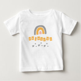 Gray Rainbow Princess Stars Baby Girl T - Shirt