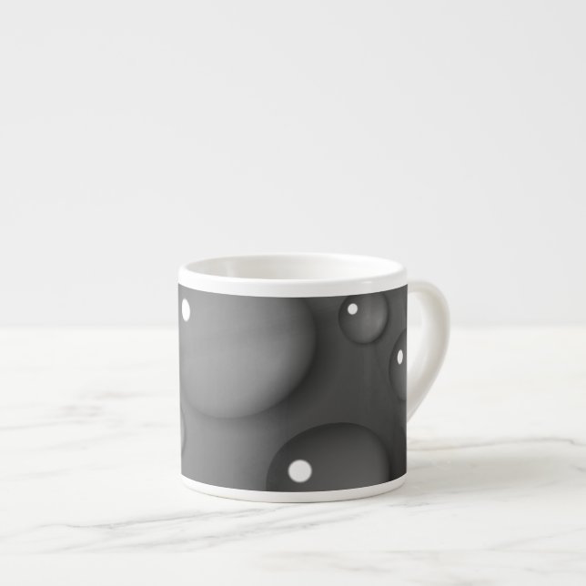 Gray Raindrop Background Espressotasse (Vorderseite Rechts)