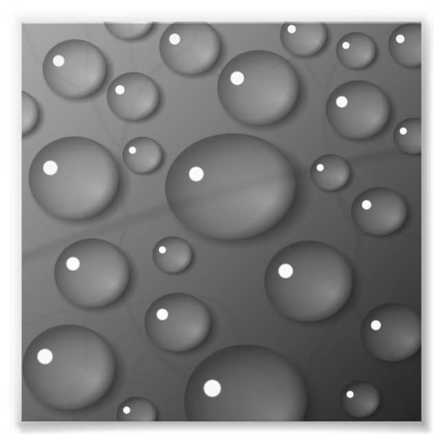 Gray Raindrop Background Fotodruck (Vorne)