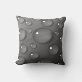 Gray Raindrop Background Kissen