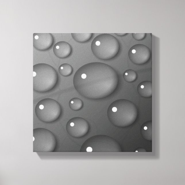 Gray Raindrop Background Leinwanddruck (Vorderseite)