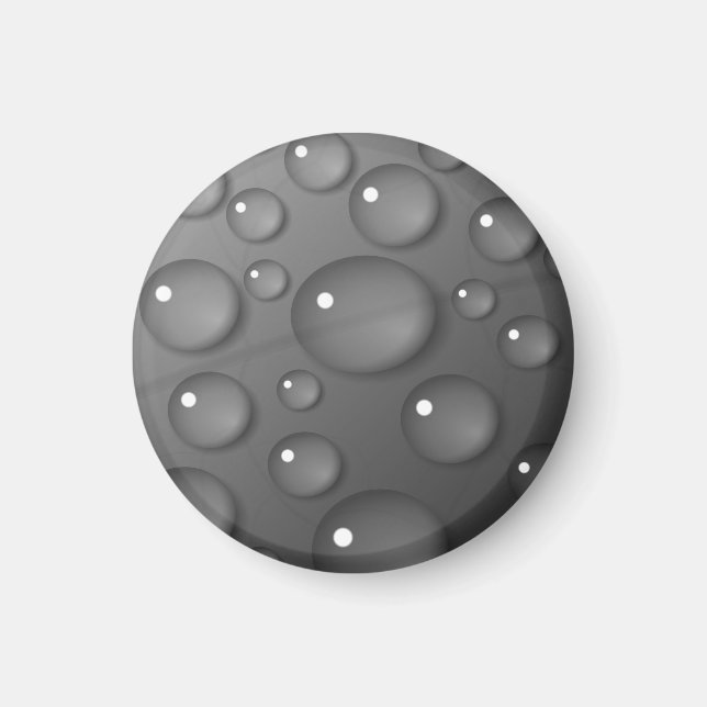 Gray Raindrop Background Magnet (Vorne)
