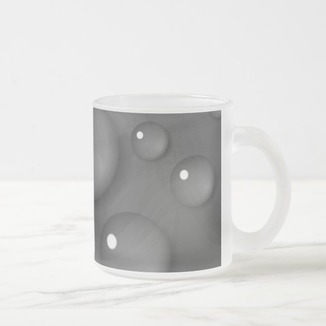 Gray Raindrop Background Mattglastasse (Rechts)