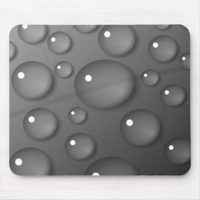 Gray Raindrop Background Mousepad (Vorne)
