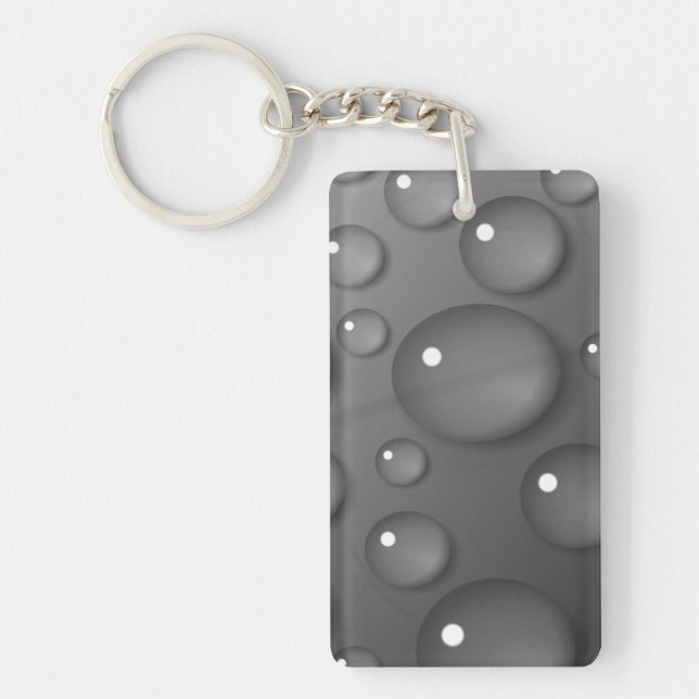 Gray Raindrop Background Schlüsselanhänger (Vorderseite)