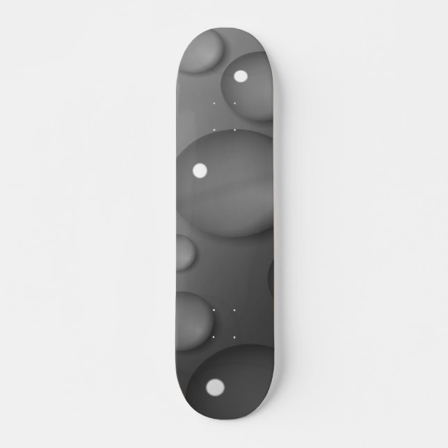 Gray Raindrop Background Skateboard (Vorne)