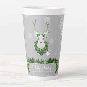 Gray Reindeer Latte Tasse