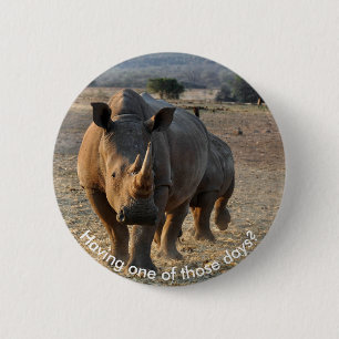 Gray Rhino in freier Wildbahn Button