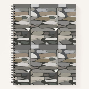 Gray Rock Stone Pattern Notizbuch