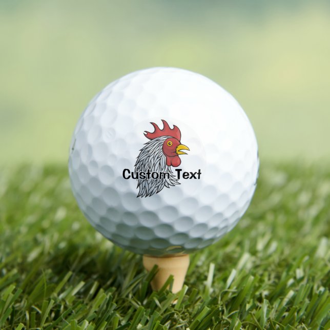 Gray Rooster's Head Golfball (Insitu T-Shirt)