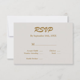 Gray RSVP Card Karte