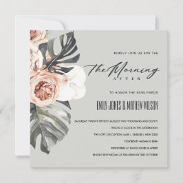 GRAY RUST MONSTERA FLORA AM MORGEN NACH DEM BREITE EINLADUNG