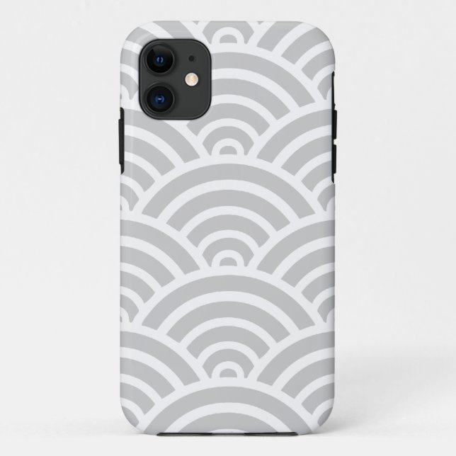 Gray Scallop Muster Case-Mate iPhone Hülle (Rückseite)