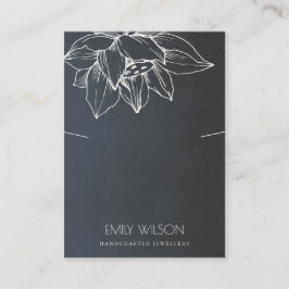 GRAY SCHWARZ-WEISS LOTUS EINFACHE ANZEIGE DES NETZ VISITENKARTE