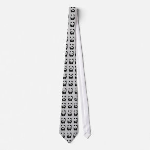 Gray Schwarz-weiß Panda Neck Tie Krawatte