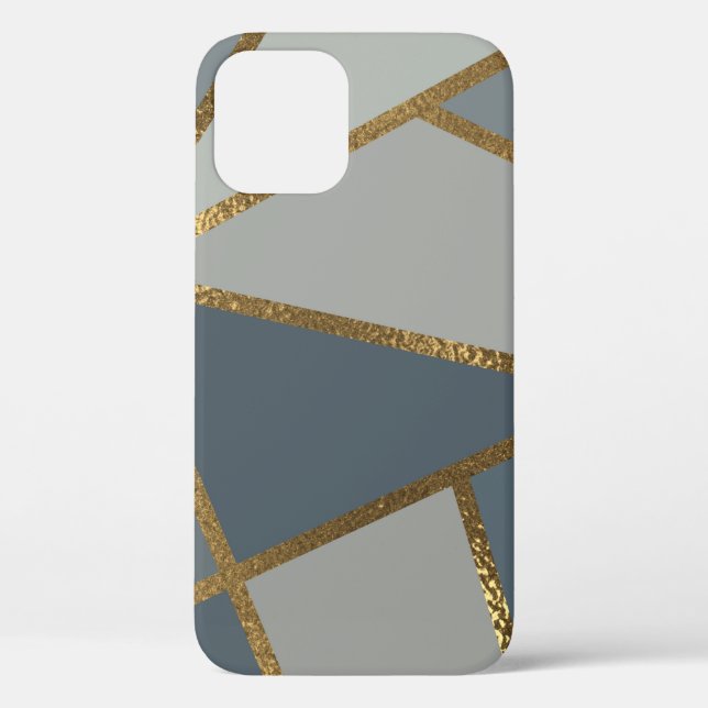 Gray Shades Neutral Gold Bronze Geometric Case-Mate iPhone Hülle (Rückseite)