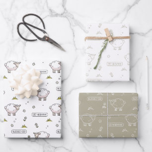 Gray Sheep Eid Mubarak Kids Geschenkpapier Set