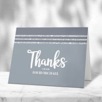 Gray Silver Bar Mitzvah Tallit Modernes, feines Sc