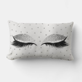 Gray Silver Glitzer Eyes Makeup Lashes Swarovski Lendenkissen