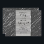 Gray & Silver Modern Glam Marmorstreifen Einladung<br><div class="desc">Gray & Silver Modern Glam Marmorstreifen Einladung</div>