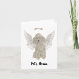 Gray Silver Poodle Beileid Memorial Karte