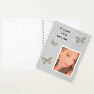 Gray Silver Sparkle Butterfells Ihr Foto Planer
