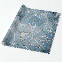 Gray Silver Triangle Diamond Blue Hexagon Geometr
