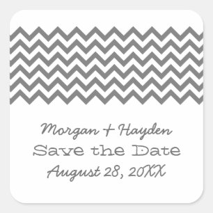 Gray Simple Chevron Enregistrer les stickers Date