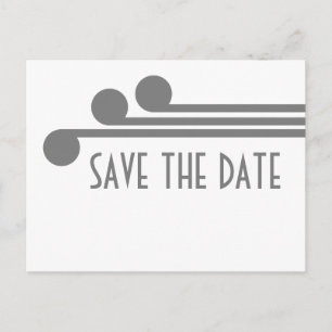 Gray Simple Deko Chic Save the Date Postkarte
