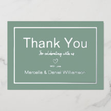 Gray Simple Minimalistisch Wedding Danke