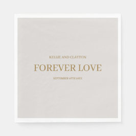 Gray Simple Wedding Napkins Serviette