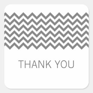Gray Simple Zickzack Danke Stickers