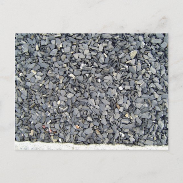 Gray Slate Chips Textur Postkarte (Vorderseite)