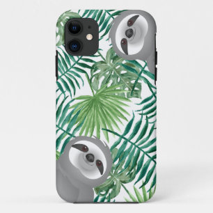 Gray Sloths Pinkeln durch Dschungelhintergrund Case-Mate iPhone Hülle