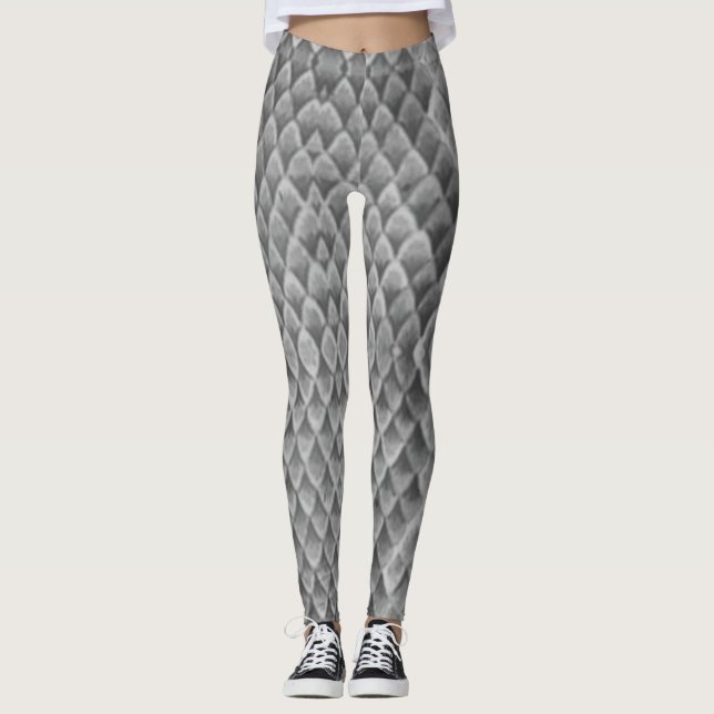 Gray Snake Skin Leggings (Vorderseite)