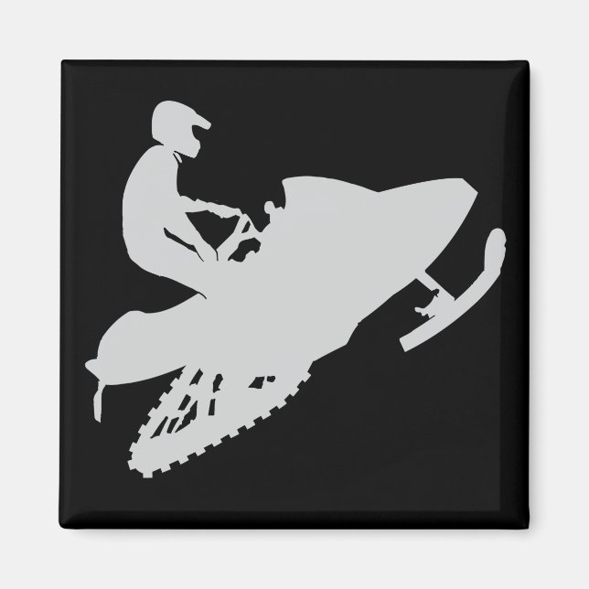 Gray-Snowmobile Magnet (Vorne)