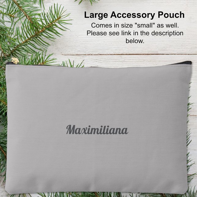 Gray - Solid-Large Accessory Pouch Zubehörtasche (Large Accessory Pouch - Gray - Solid Large by Leapfroglisics Shop)