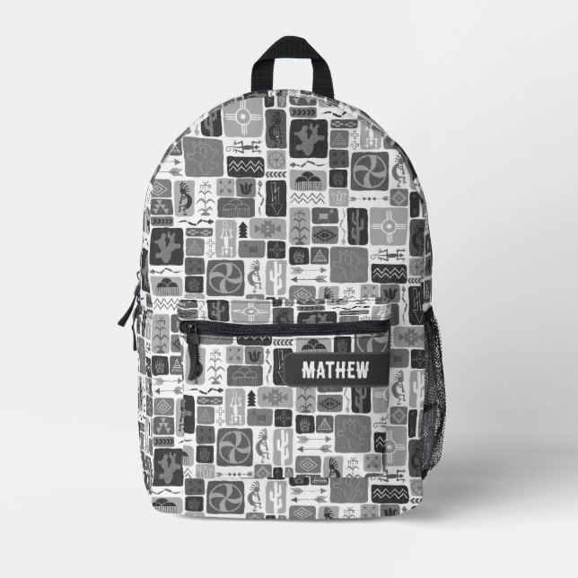 Gray Southwest Bedruckter Rucksack (Vorderseite)