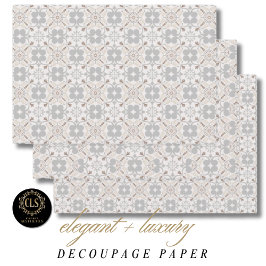 Gray Spanish Tile Pattern Geschenkpapier Set
